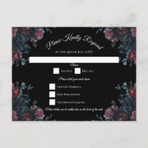 Dark Floral Wedding Gothic Black Elegant