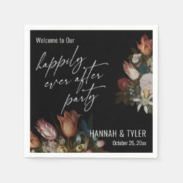 Dark Florals freut sich schon immer nach dem Party Serviette