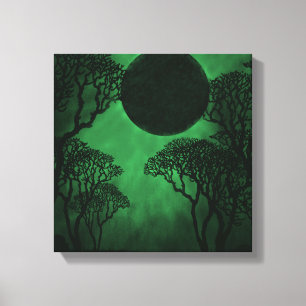 Dark Forest Eclipse Canvas Print Leinwanddruck
