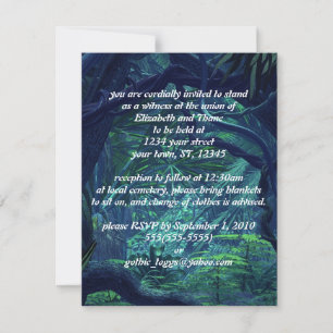 Dark Forest Goth Wedding Einladung