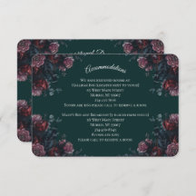 Dark Forest Green Elegant Wedding Maroon Mauve