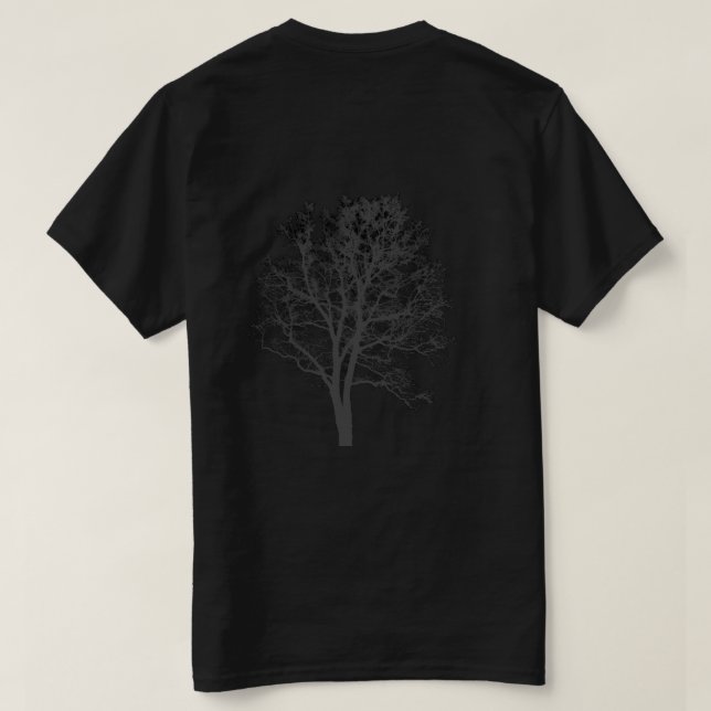 Dark Forest Minimalist Tree Men T-Shirt (Design Rückseite)