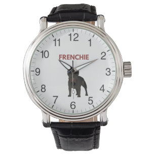 Dark French Bulldog Armbanduhr
