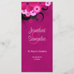 Dark Fuchsia Floral Wedding Program Template Card Programm<br><div class="desc">© Sunny Mars Designs - Floral Hibiskus: Deep Dark Fuchsia Magenta Wedding Program Rackcards - Diese vollständig anpassbare,  maßgeschneiderte Hochzeitsvorlage zeigt eine dunkelrosa,  lila oder fuschia Wirble Hibiskus Blumendekoration. Personalisieren Sie es,  indem Sie Ihre Hochzeitsfeier und Ihre Hochzeitsfeier Details hinzufügen.</div>