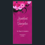 Dark Fuchsia Floral Wedding Program Template Card Programm<br><div class="desc">© Sunny Mars Designs - Floral Hibiskus: Deep Dark Fuchsia Magenta Wedding Program Rackcards - Diese vollständig anpassbare,  maßgeschneiderte Hochzeitsvorlage zeigt eine dunkelrosa,  lila oder fuschia Wirble Hibiskus Blumendekoration. Personalisieren Sie es,  indem Sie Ihre Hochzeitsfeier und Ihre Hochzeitsfeier Details hinzufügen.</div>