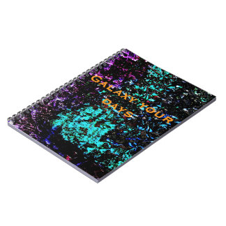 Dark galaxy abstract Spiral Photo Notebook,Dark Notizblock