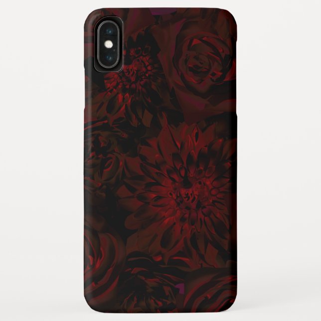 Dark Garden Rote Romantische Blume Gothic Glam Case-Mate iPhone Hülle (Rückseite)