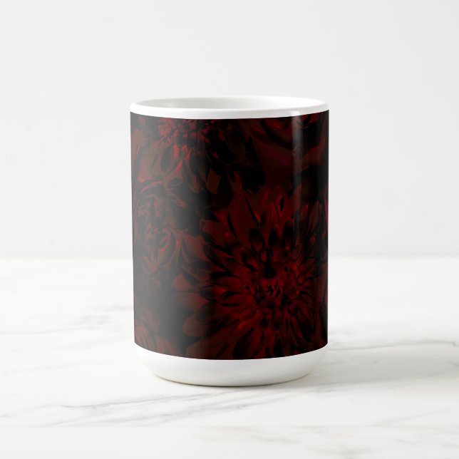 Dark Garden Rote Romantische Blume Gothic Glam Kaffeetasse (Mittel)