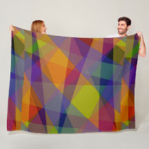 Dark Geometric - Fleece Blanket
