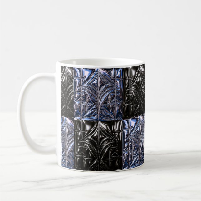 Dark Geometric Mug" Kaffeetasse (Links)