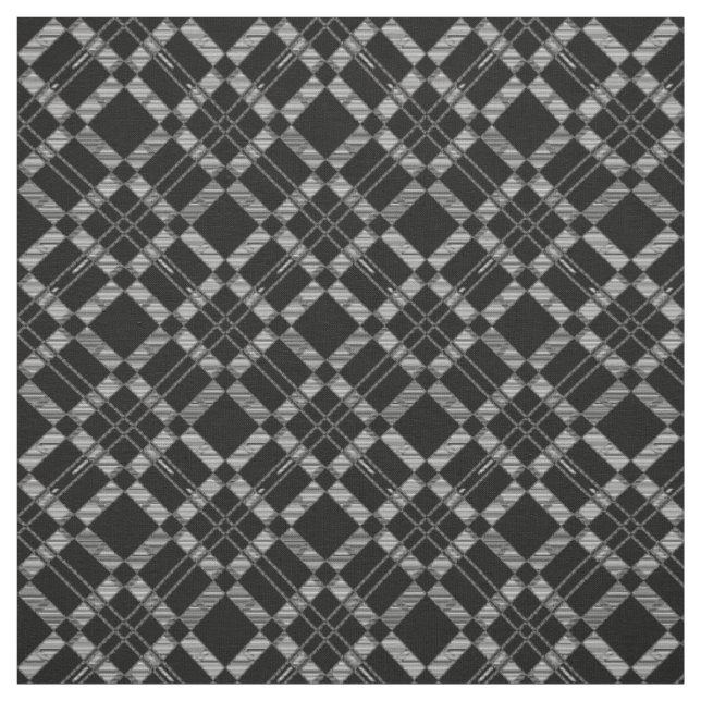Dark Geometric Muster Schwarz-weiß Abstrakt Hübsch Stoff (Muster)