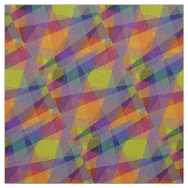 Dark Geometric - Pima Cotton Fabric Stoff (Muster)