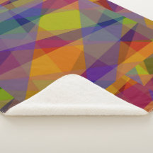 Dark Geometric - Sherpa Blanket