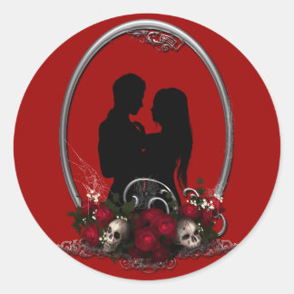 Dark Gewerkschaft Vampire Goth Wedding Runder Aufkleber