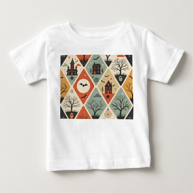 Dark ghost pattern baby t-shirt (Vorderseite)
