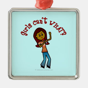 Dark Girl Singer Ornament Aus Metall