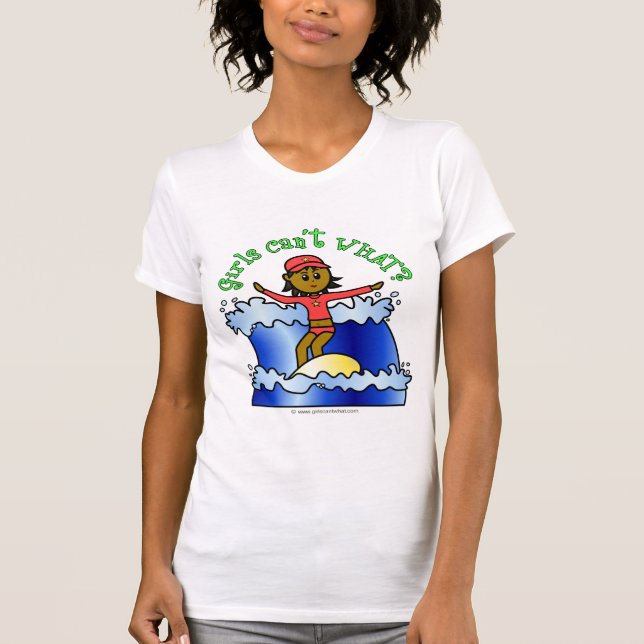 Dark Girl Surfer T-Shirts (Vorderseite)