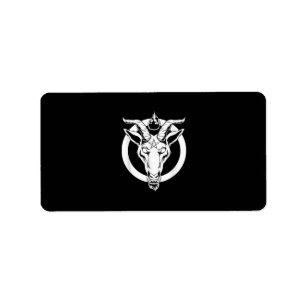 Dark Goat Baphomet, Satanic Lucifer Beelzebub Gesc Adressaufkleber