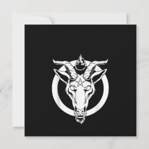Dark Goat Baphomet, Satanic Lucifer Beelzebub Gesc Einladung