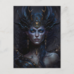 Dark Goddess Queen Fantasy Art Postkarte