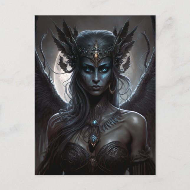 Dark Goddess Queen Fantasy Art Postkarte (Vorderseite)