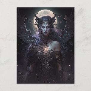 Dark Goddess Queen Fantasy Art Postkarte