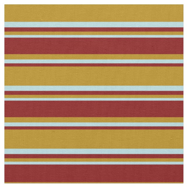 Dark Goldenrod, Maroon & Powder Blue Pattern Stoff (Nahaufnahme)