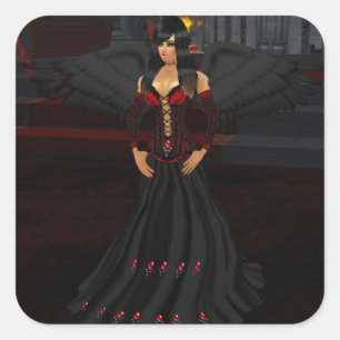 Dark Goth Angel Stickers