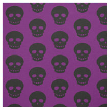 Dark Goth Lila Black Skulls Polka Dots Muster