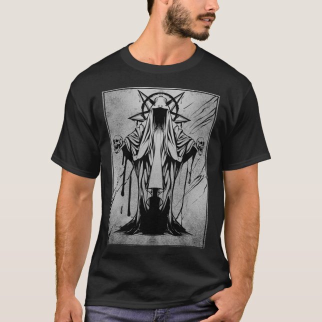 Dark Goth Satanic Evil Occult 666 T-Shirt (Vorderseite)