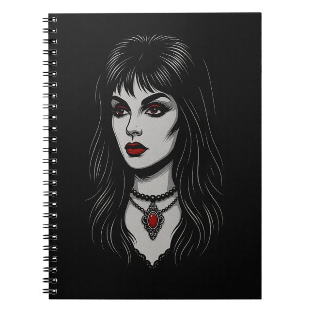 Dark goth woman notizblock (Vorderseite)