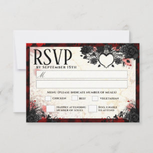 Dark Gothic 3,5 x 5 Halloween Méral UAWG RSVP Karte