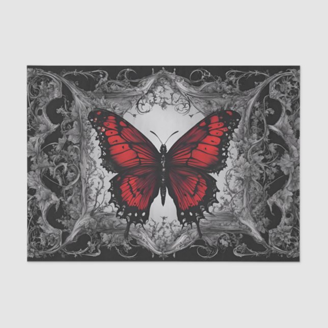 Dark Gothic Butterfly Decoupage Seidenpapier (Vorderseite)
