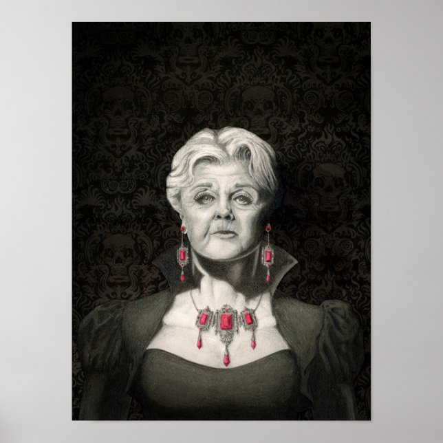 Dark Gothic pen and ink Angela Lansbury Poster (Vorne)