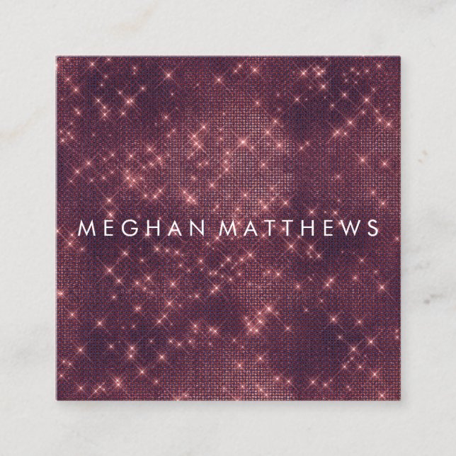 Dark Gothic Sparkle Beauty Stylist Quadratische Visitenkarte (Vorderseite)