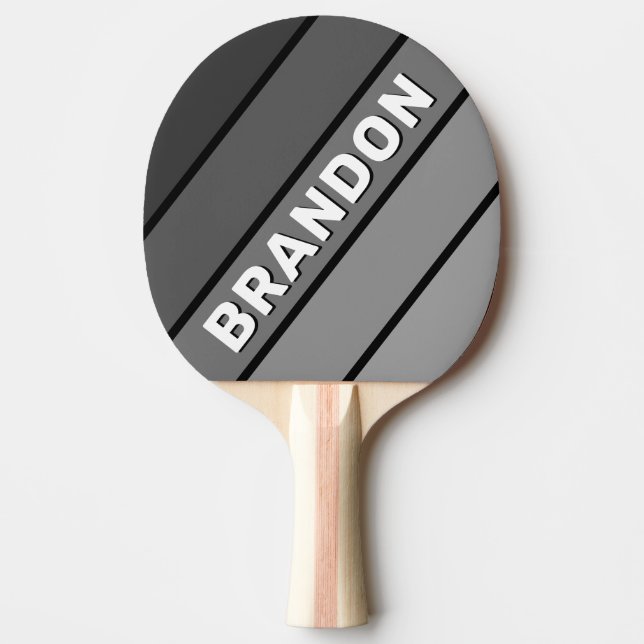 Dark Gradient Rainbow Bold mit Name Tischtennis Schläger (Vorderseite)