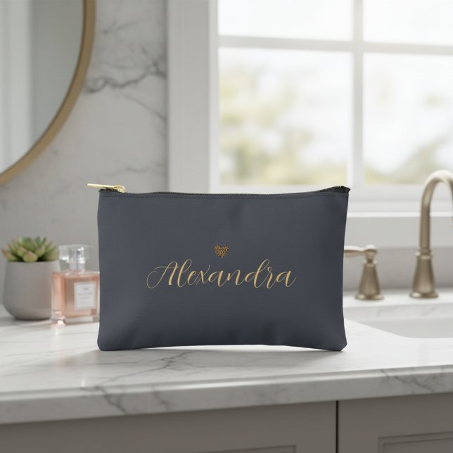 dark gray accessory bag, personalized makeup bag zubehörtasche (Von Creator hochgeladen)