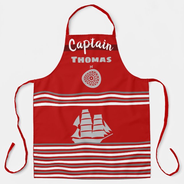 Dark Gray and Barn Red Schürze (Vorderseite)