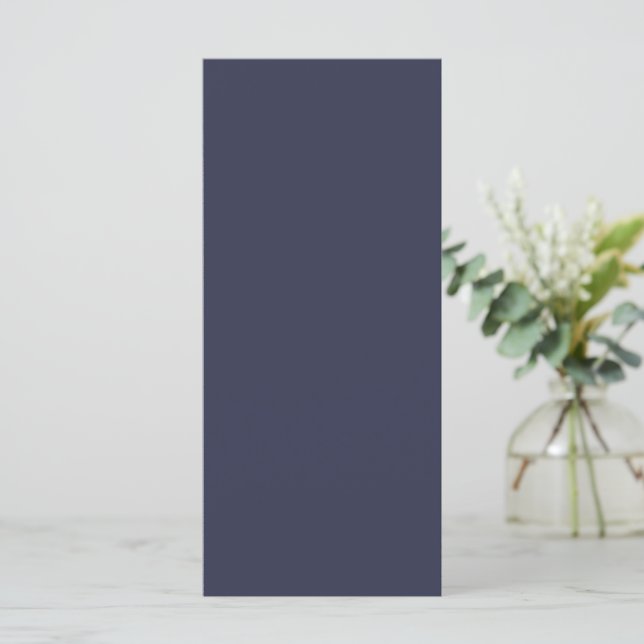 Dark Gray Blue Custom Personalisiert Karte (Stehend Vorderseite)