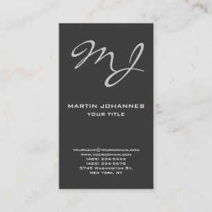 Dark Gray Business Card Visitenkarte