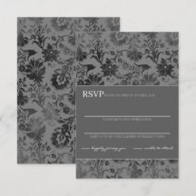 Dark Gray Floral