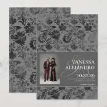 Dark Gray Floral