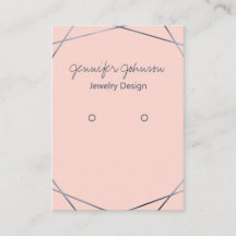Dark Gray Foil Earring Display Card