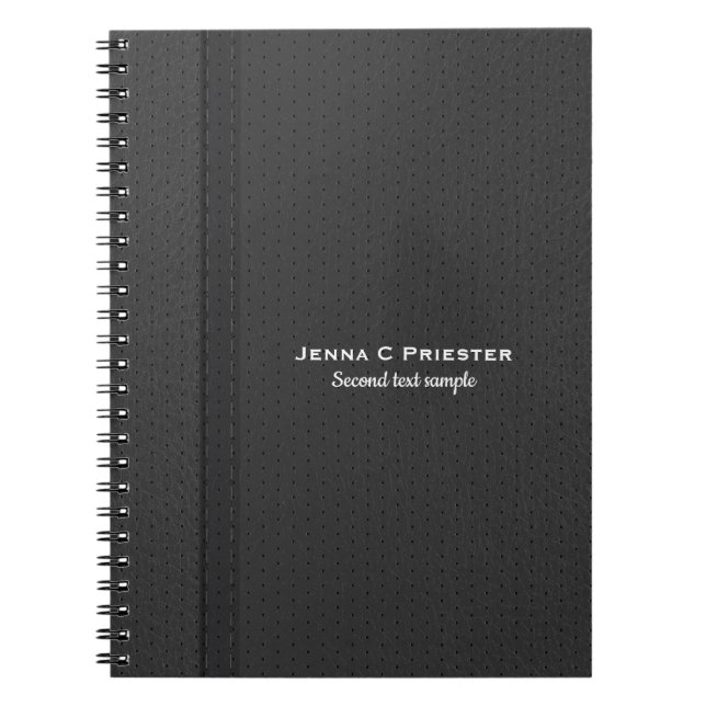 Dark Gray Imitate Leather Notebook Notizblock (Vorderseite)