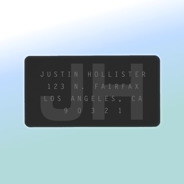 Dark Gray Modern Return Address Label Adressaufkleber (Von Creator hochgeladen)