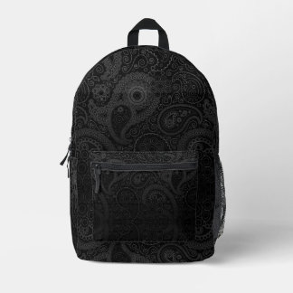 Dark Gray Paisley Bedruckter Rucksack
