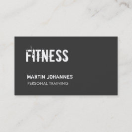 Dark Gray Personal Trainer Standard Business Card Visitenkarte