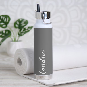 Dark Gray Personalisiert Wedding Bridesmaid Trinkflasche