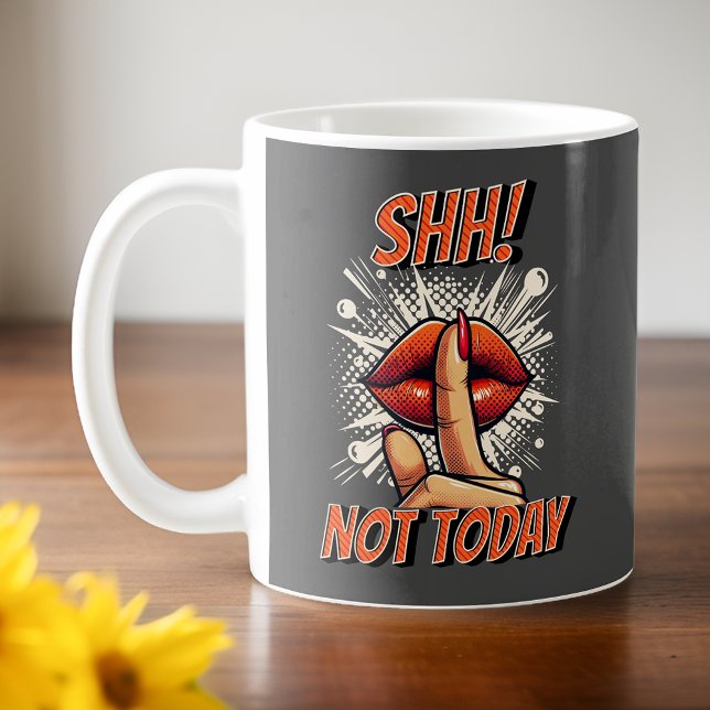 Dark Gray - Shh! Heute nicht Kaffeetasse (Von Creator hochgeladen)