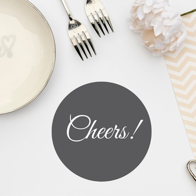 Dark Gray Wedding Cocktail Coaster Runder Pappuntersetzer (Von Creator hochgeladen)